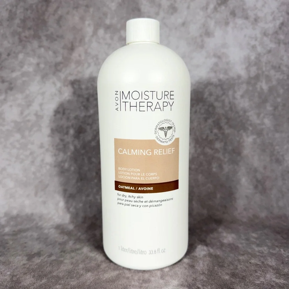 Avon Moisture Therapy Calming Relief Body Lotion Oatmeal 1 Liter 33.8 fl oz‎ NEW
